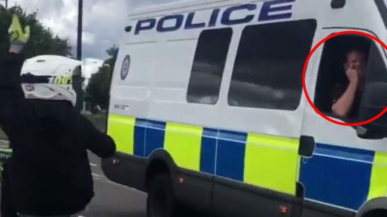 Police officer faces investigation for giving wheelie-pulling ‘thug’ the middle finger